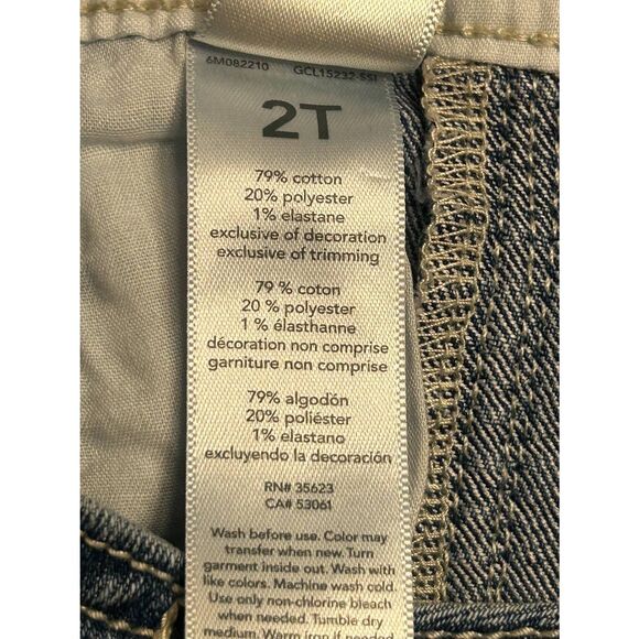 VINTAGE OshKosh B'Gosh Boys Denim Vestbak Overalls Medium Wash Size 2T (5310) - Picture 7 of 7